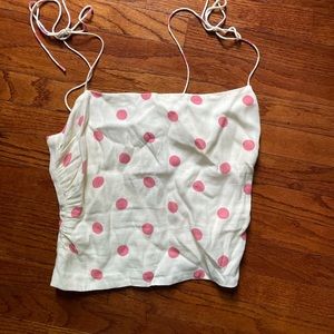 Reformation Lupe Polka-Dot Top